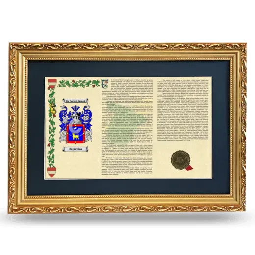 Baquerizo Deluxe Armorial Landscape Framed - Gold