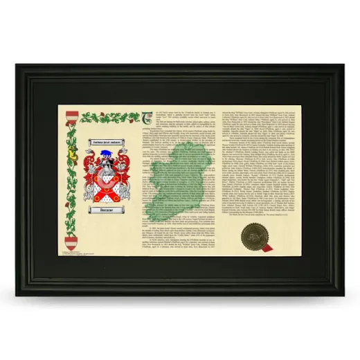 Barane Deluxe Armorial Landscape Framed- Black