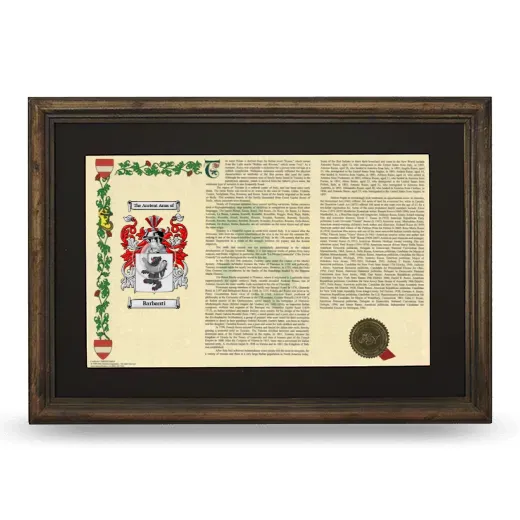 Barbanti Deluxe Armorial Landscape Framed - Brown