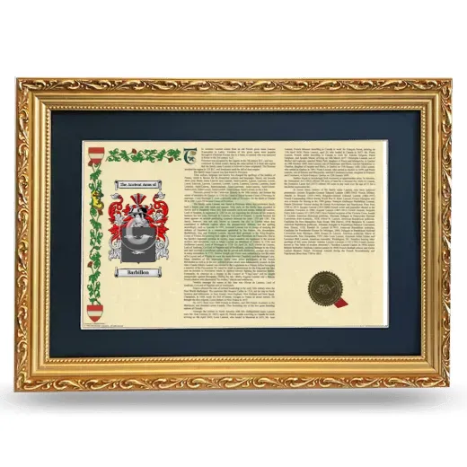 Barbillon Deluxe Armorial Landscape Framed - Gold