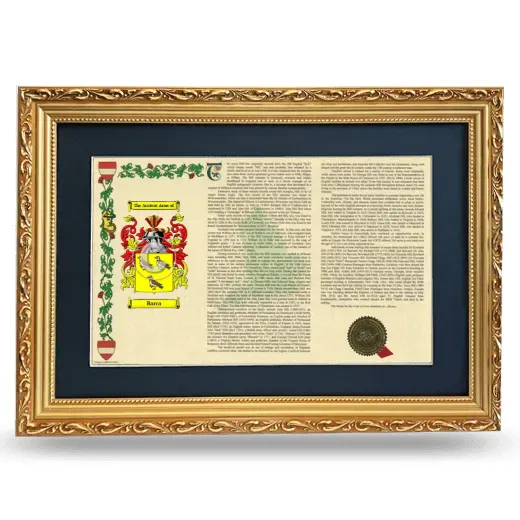 Barca Deluxe Armorial Landscape Framed - Gold