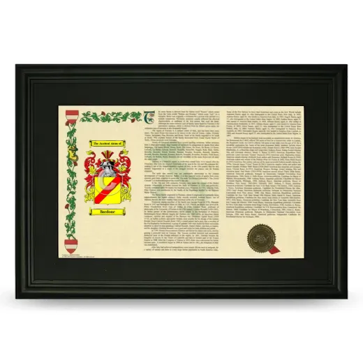 Bardone Deluxe Armorial Landscape Framed- Black