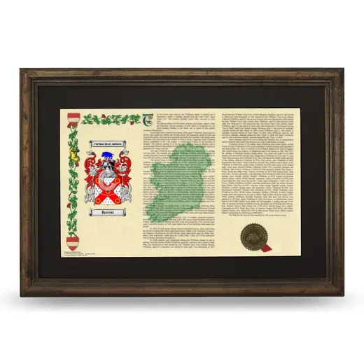 Barent Deluxe Armorial Landscape Framed - Brown