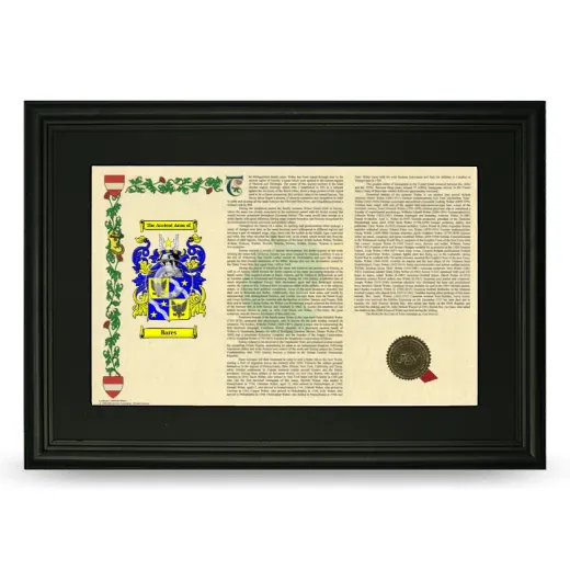 Bares Deluxe Armorial Landscape Framed- Black