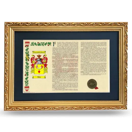 Barg Deluxe Armorial Landscape Framed - Gold