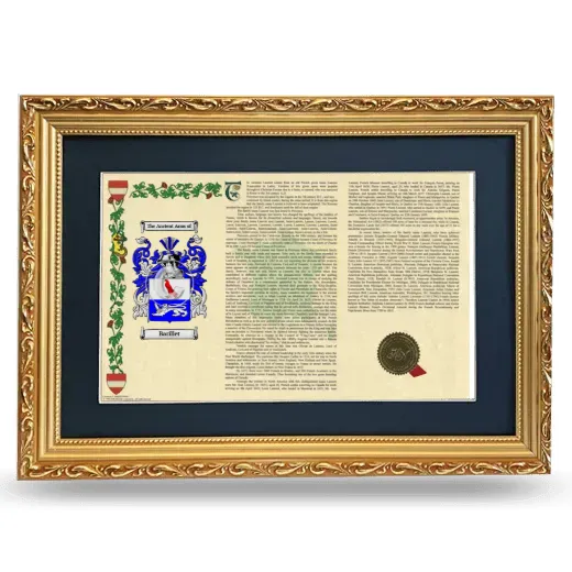 Barillet Deluxe Armorial Landscape Framed - Gold
