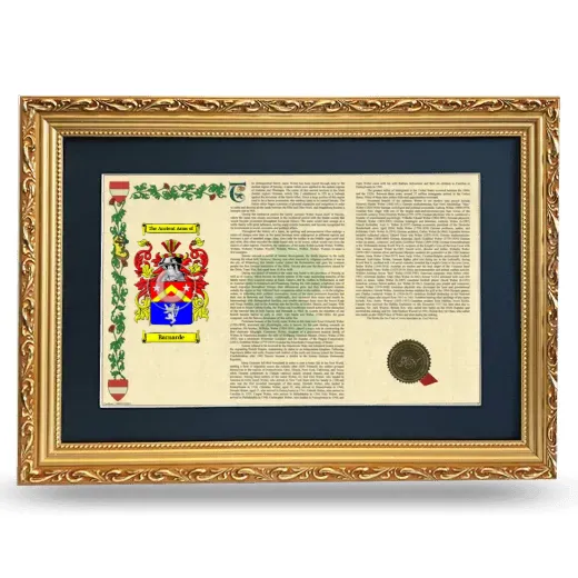 Barnarde Deluxe Armorial Landscape Framed - Gold