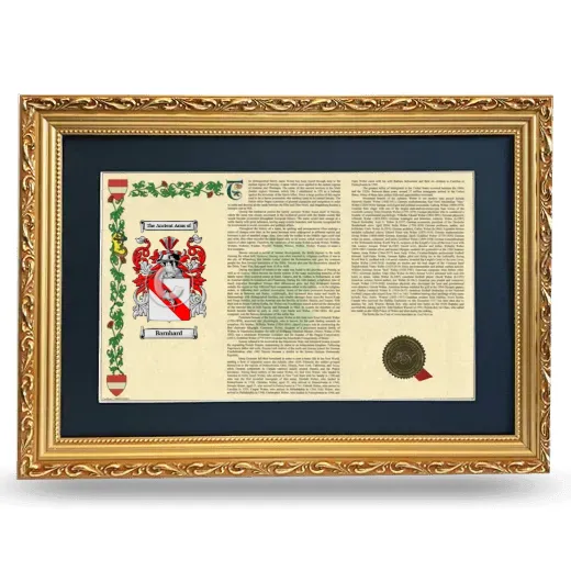 Barnhard Deluxe Armorial Landscape Framed - Gold
