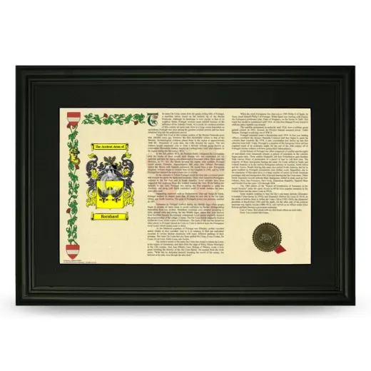 Barnhard Deluxe Armorial Landscape Framed- Black