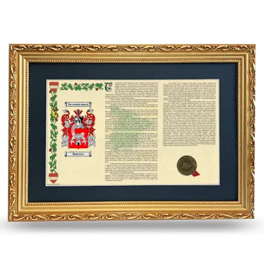 Barreras Deluxe Armorial Landscape Framed - Gold