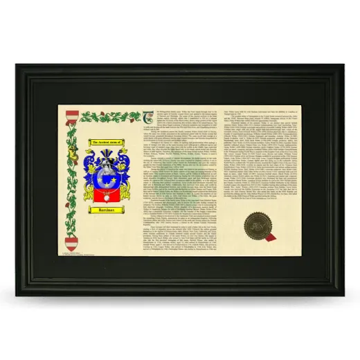 Barsinas Deluxe Armorial Landscape Framed- Black