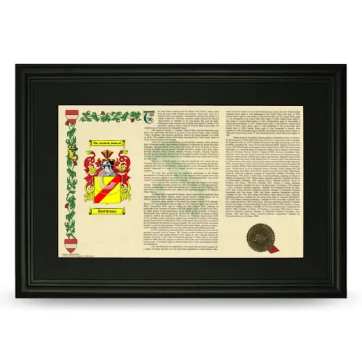 Bartiromo Deluxe Armorial Landscape Framed- Black