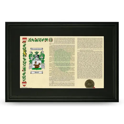 Bartoš Deluxe Armorial Landscape Framed- Black