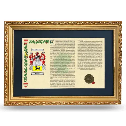 Bartoe Deluxe Armorial Landscape Framed - Gold