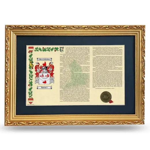 Barton's Deluxe Armorial Landscape Framed - Gold