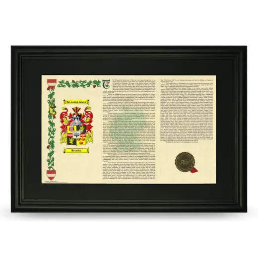 Barwitz Deluxe Armorial Landscape Framed- Black