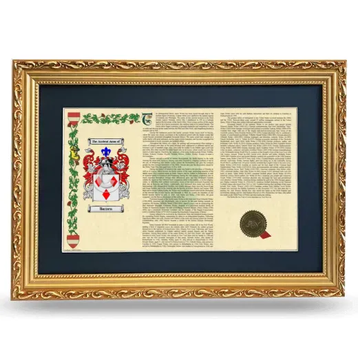 Barzen Deluxe Armorial Landscape Framed - Gold