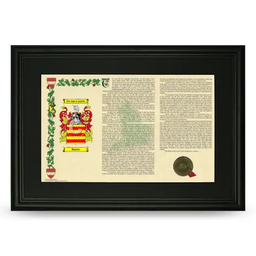 Basets Deluxe Armorial Landscape Framed- Black
