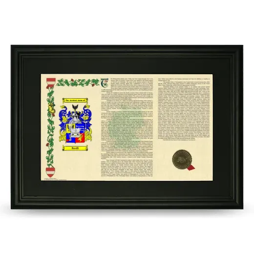 Basili Deluxe Armorial Landscape Framed- Black