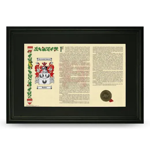 Basius Deluxe Armorial Landscape Framed- Black