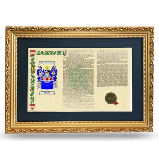 Bastian Deluxe Armorial Landscape Framed - Gold