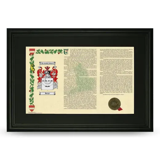 Basye Deluxe Armorial Landscape Framed- Black