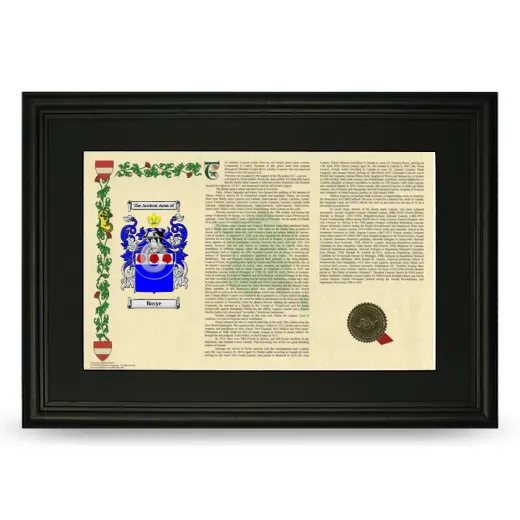 Basye Deluxe Armorial Landscape Framed- Black