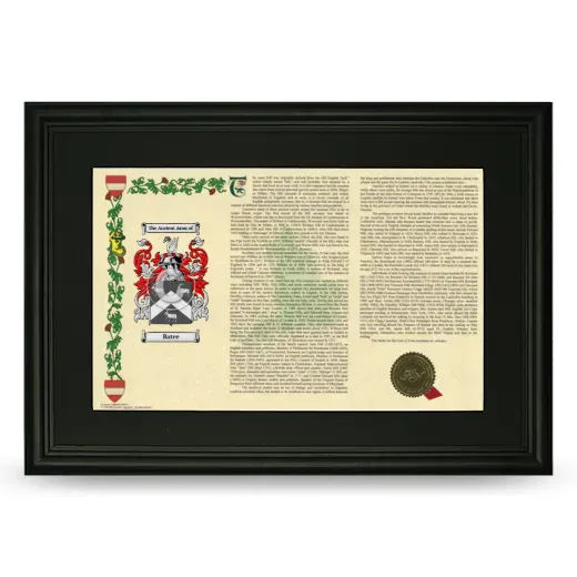 Batee Deluxe Armorial Landscape Framed- Black