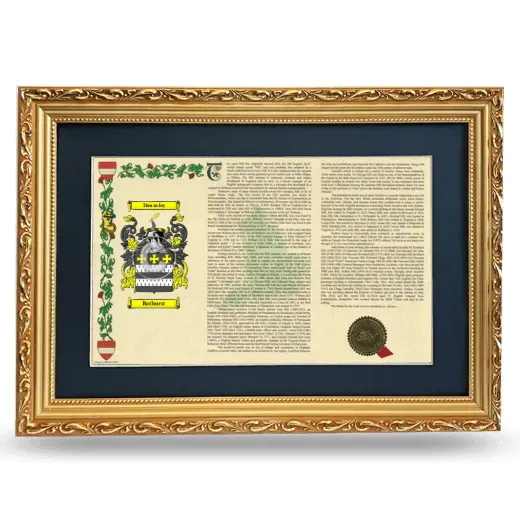 Bathurst Deluxe Armorial Landscape Framed - Gold
