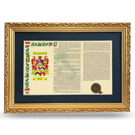 Batisti Deluxe Armorial Landscape Framed - Gold