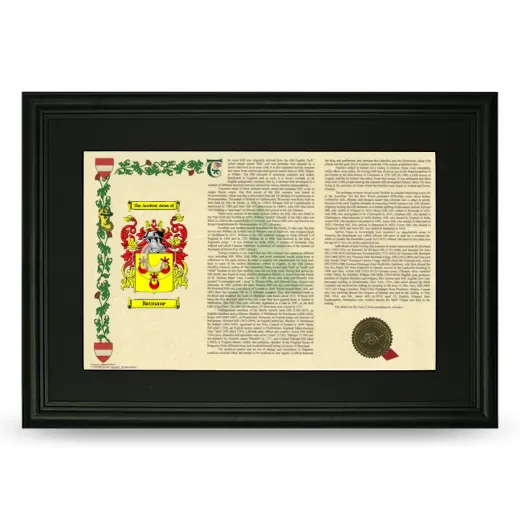 Batmane Deluxe Armorial Landscape Framed- Black