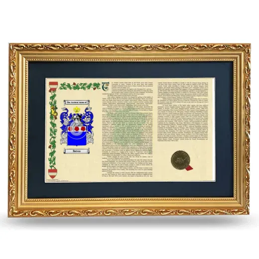 Baton Deluxe Armorial Landscape Framed - Gold