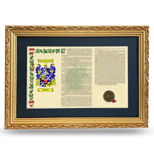 Battony Deluxe Armorial Landscape Framed - Gold