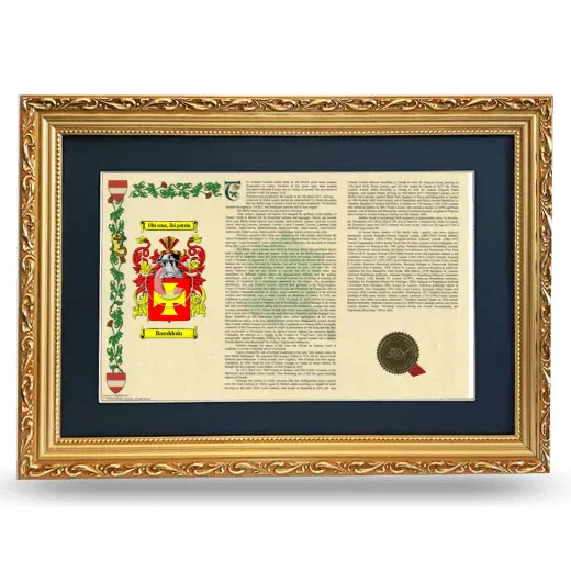 Bauddoin Deluxe Armorial Landscape Framed - Gold