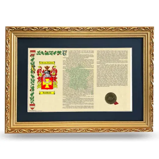 Baudduoin Deluxe Armorial Landscape Framed - Gold