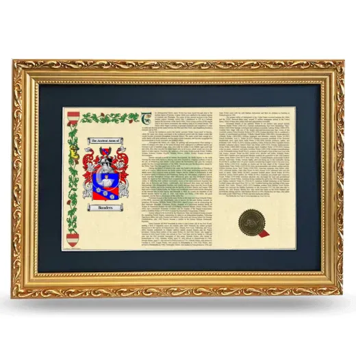Bauders Deluxe Armorial Landscape Framed - Gold