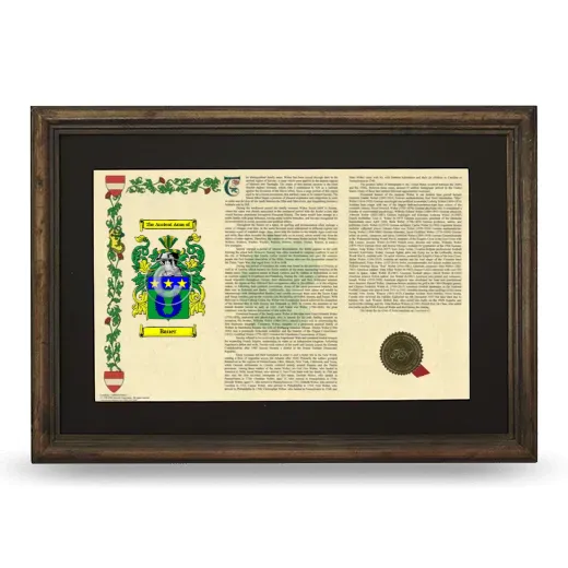 Bauer Deluxe Armorial Landscape Framed - Brown