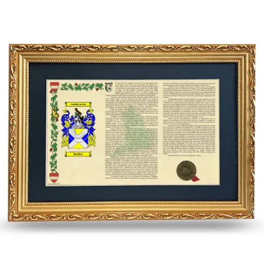 Baukus Deluxe Armorial Landscape Framed - Gold