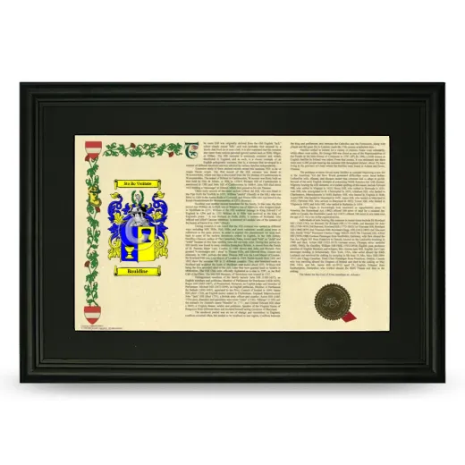 Bauldine Deluxe Armorial Landscape Framed- Black