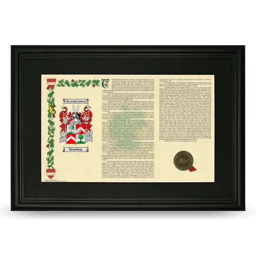 Baumberg Deluxe Armorial Landscape Framed- Black