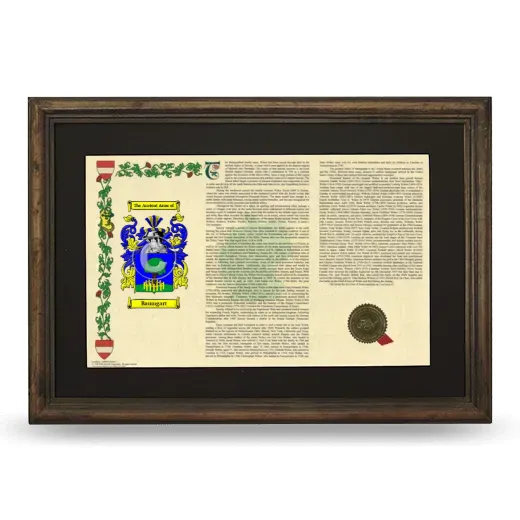 Baumgart Deluxe Armorial Landscape Framed - Brown
