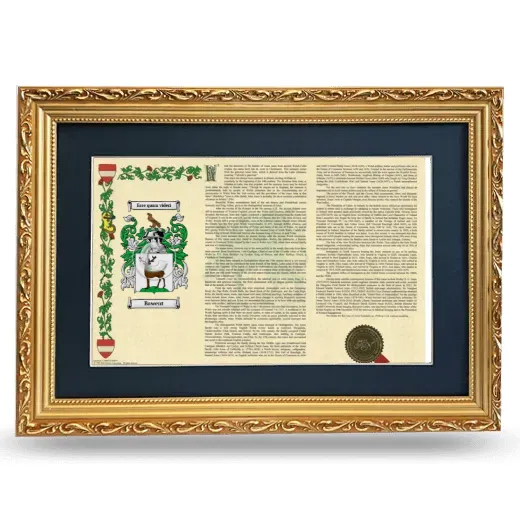Bawent Deluxe Armorial Landscape Framed - Gold