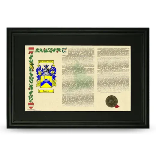Beatere Deluxe Armorial Landscape Framed- Black