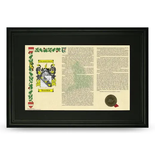 Beauerham Deluxe Armorial Landscape Framed- Black