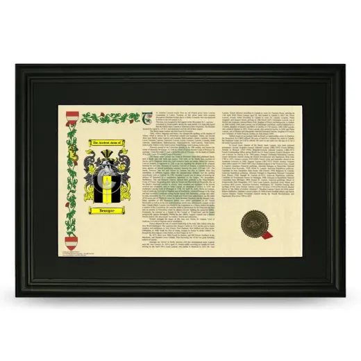 Beaupre Deluxe Armorial Landscape Framed- Black
