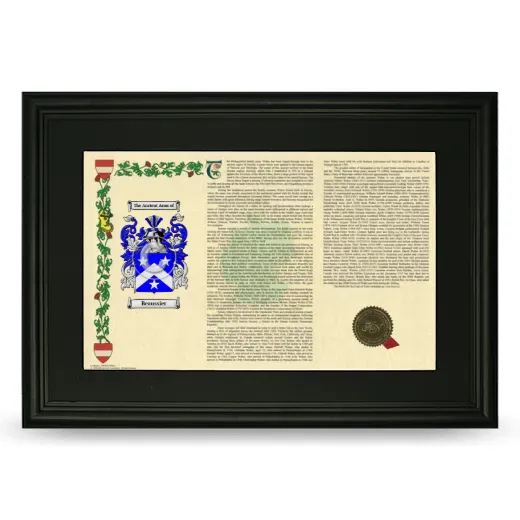 Beaussier Deluxe Armorial Landscape Framed- Black