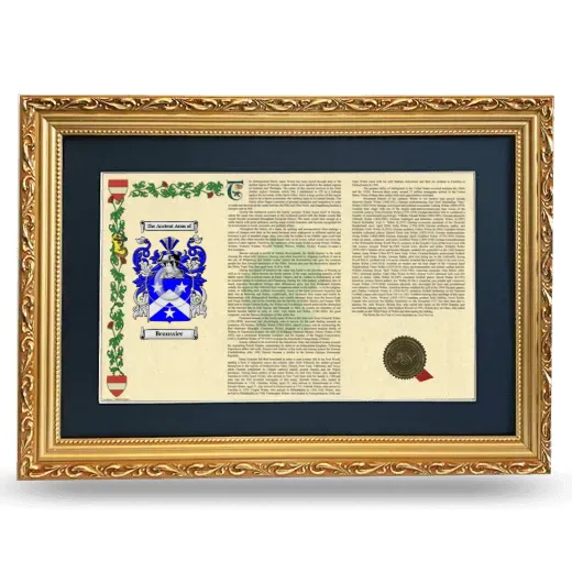 Beaussier Deluxe Armorial Landscape Framed - Gold
