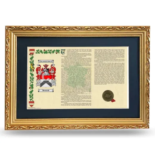 Beauvoir Deluxe Armorial Landscape Framed - Gold