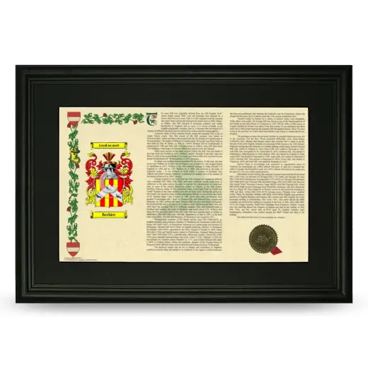 Bechier Deluxe Armorial Landscape Framed- Black
