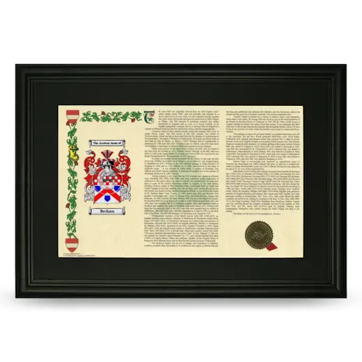 Beckam Deluxe Armorial Landscape Framed- Black